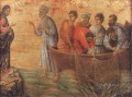 Aparición en el lago Tiberíades Escuela Sienesa Duccio